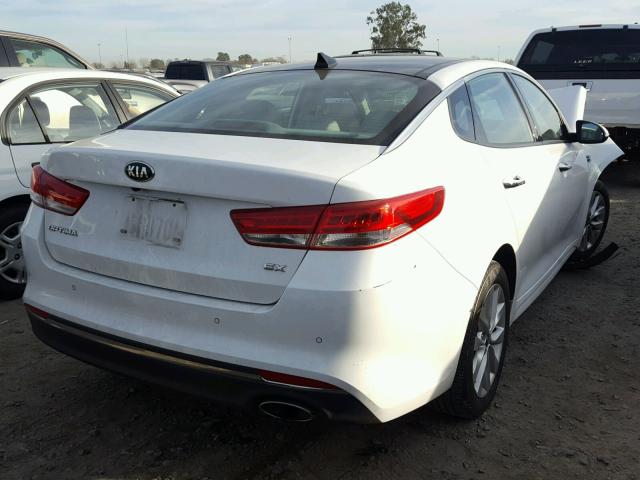 5XXGU4L32GG008433 - 2016 KIA OPTIMA EX WHITE photo 4