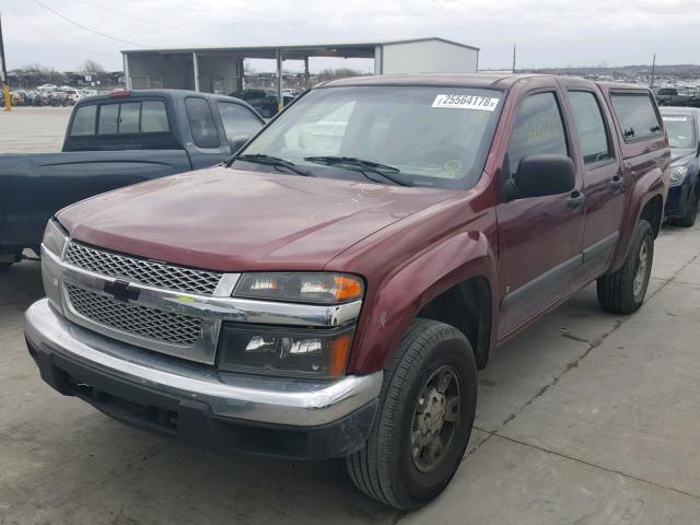 1GCDS13E088172468 - 2008 CHEVROLET COLORADO MAROON photo 2