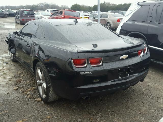 2G1FB1E33D9113720 - 2013 CHEVROLET CAMARO LT BLACK photo 3