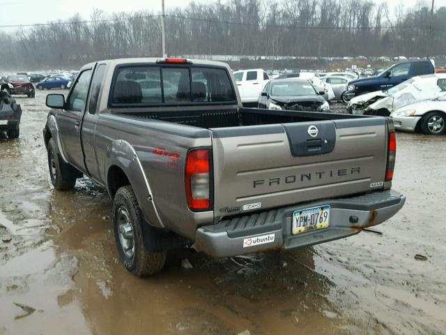 1N6ED26Y94C420764 - 2004 NISSAN FRONTIER K GRAY photo 3