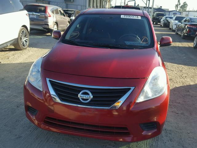 3N1CN7AP3DL881517 - 2013 NISSAN VERSA S RED photo 9