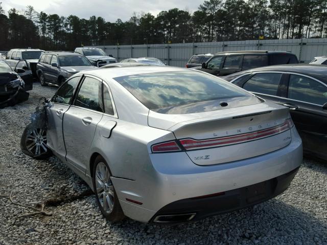 3LN6L2J90ER826229 - 2014 LINCOLN MKZ SILVER photo 3