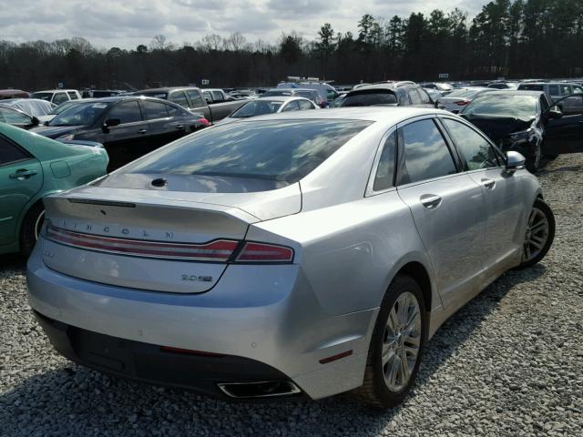 3LN6L2J90ER826229 - 2014 LINCOLN MKZ SILVER photo 4