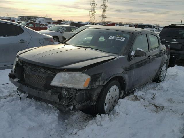 1C3CDZAB2DN652587 - 2013 DODGE AVENGER SE BLACK photo 2