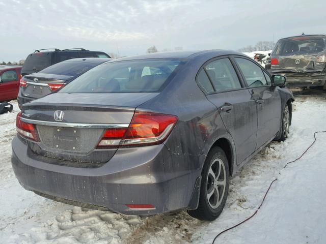 19XFB2F73FE100114 - 2015 HONDA CIVIC SE GRAY photo 4