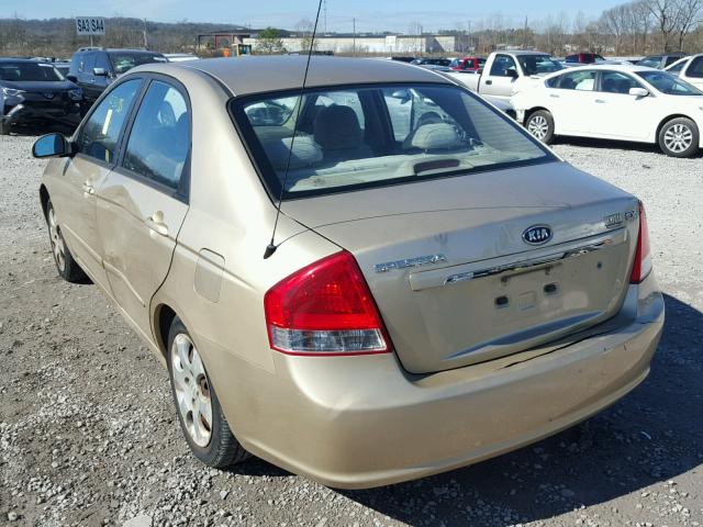 KNAFE221695652907 - 2009 KIA SPECTRA EX TAN photo 3