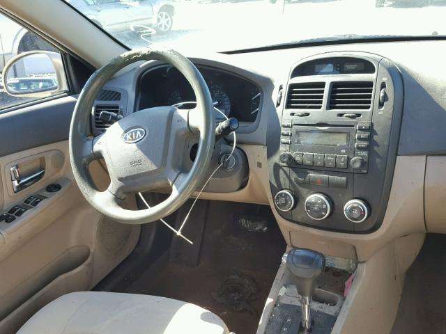 KNAFE221695652907 - 2009 KIA SPECTRA EX TAN photo 9