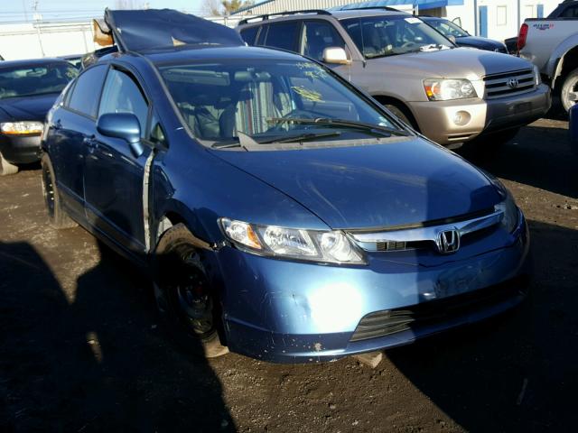 1HGFA15566L049861 - 2006 HONDA CIVIC LX BLUE photo 1