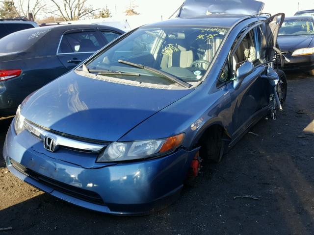 1HGFA15566L049861 - 2006 HONDA CIVIC LX BLUE photo 2