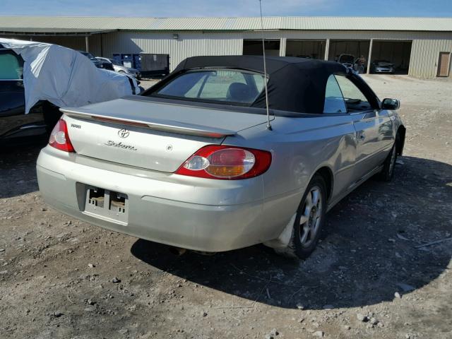 2T1FF28P52C544217 - 2002 TOYOTA CAMRY SOLA SILVER photo 4