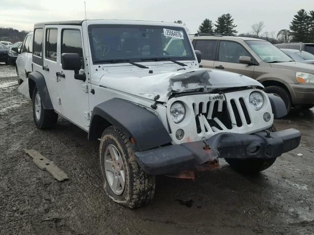 1C4BJWDG1FL521901 - 2015 JEEP WRANGLER U WHITE photo 1