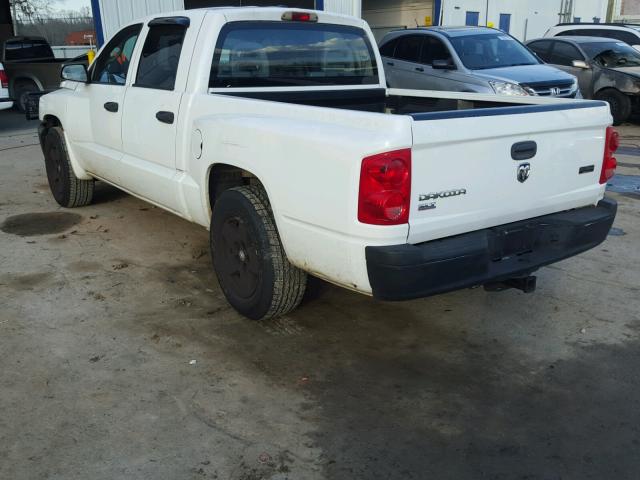 1D7HE48K86S698457 - 2006 DODGE DAKOTA QUA WHITE photo 3