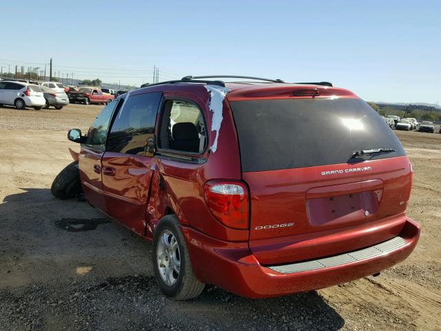 2D8GP74L13R244467 - 2003 DODGE GRAND CARA RED photo 3