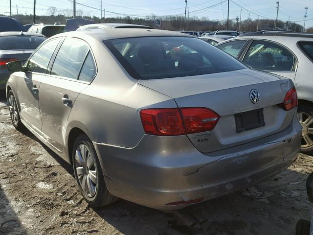 3VW2K7AJ5CM121642 - 2012 VOLKSWAGEN JETTA BASE თაფლისფერი ფოტო 3