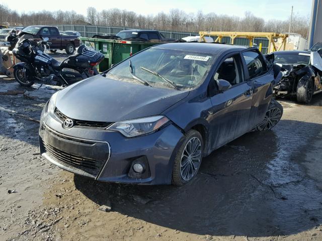 2T1BURHE1FC239427 - 2015 TOYOTA COROLLA L GRAY photo 2