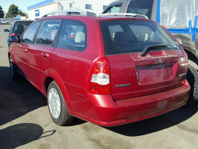 KL5JD86Z46K328151 - 2006 SUZUKI FORENZA RED photo 3