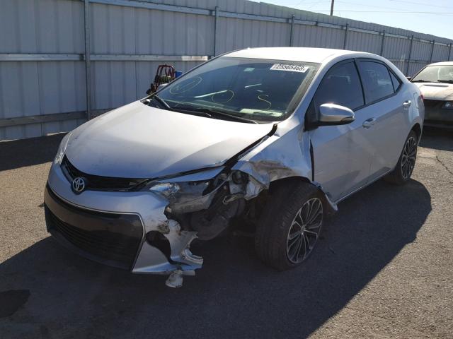 5YFBURHE0FP275027 - 2015 TOYOTA COROLLA L SILVER photo 2