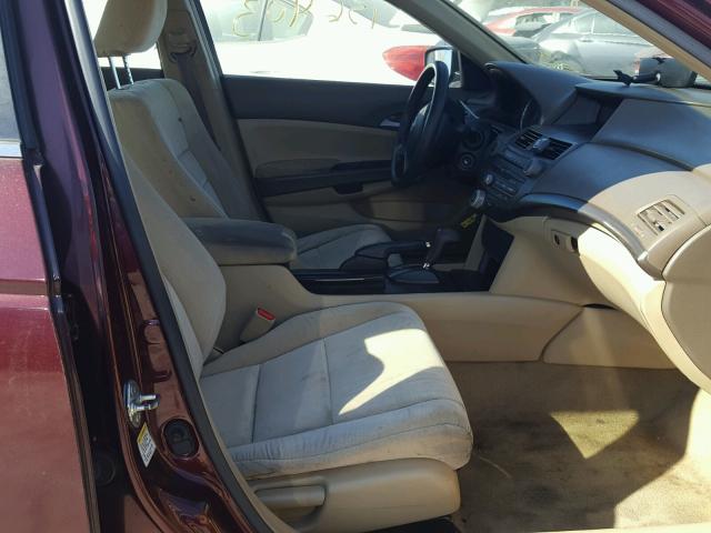 JHMCP26308C039640 - 2008 HONDA ACCORD LX MAROON photo 5