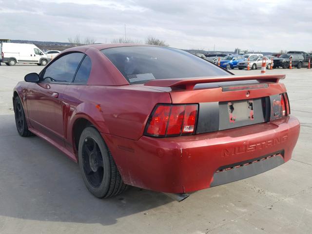 1FAFP40481F264636 - 2001 FORD MUSTANG RED photo 3