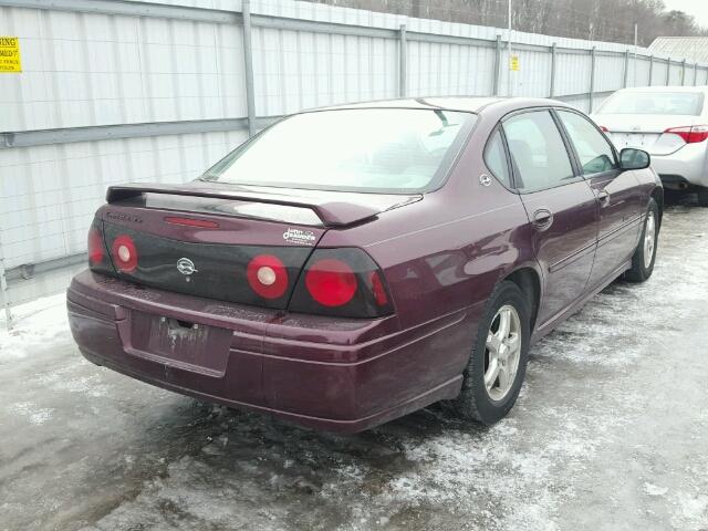 2G1WH52KX49440844 - 2004 CHEVROLET IMPALA LS MAROON photo 4