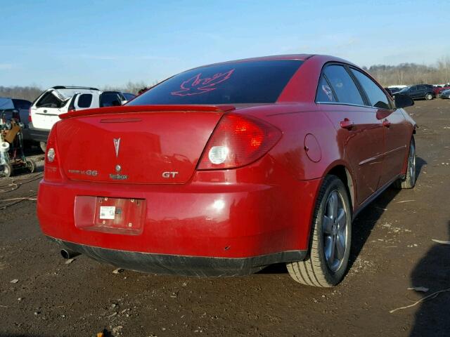 1G2ZH558364186179 - 2006 PONTIAC G6 GT RED photo 4