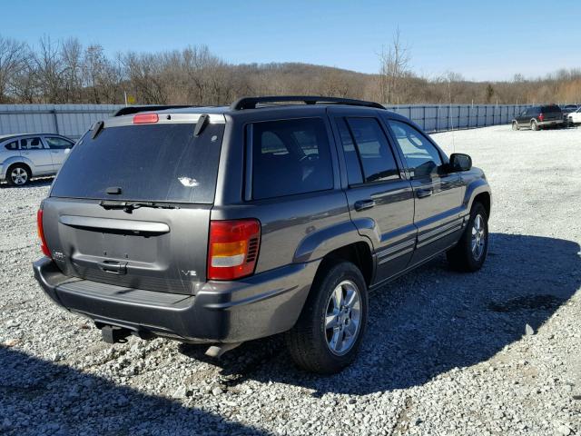 1J4GW58N94C190681 - 2004 JEEP GRAND CHER GRAY photo 4