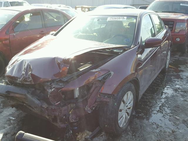 1HGCP26318A036289 - 2008 HONDA ACCORD LX BURGUNDY photo 2