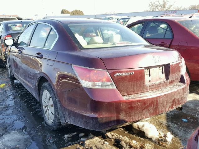 1HGCP26318A036289 - 2008 HONDA ACCORD LX BURGUNDY photo 3