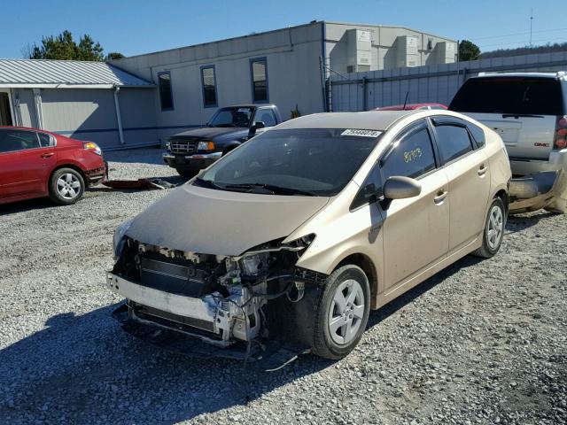 JTDKN3DU2B1439528 - 2011 TOYOTA PRIUS TAN photo 2