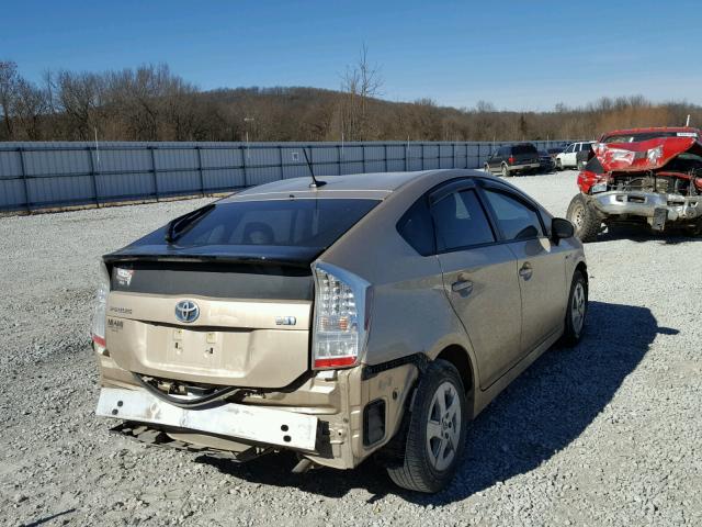 JTDKN3DU2B1439528 - 2011 TOYOTA PRIUS TAN photo 4