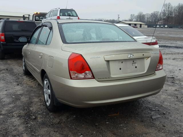 KMHDN46D45U169776 - 2005 HYUNDAI ELANTRA GL GOLD photo 3