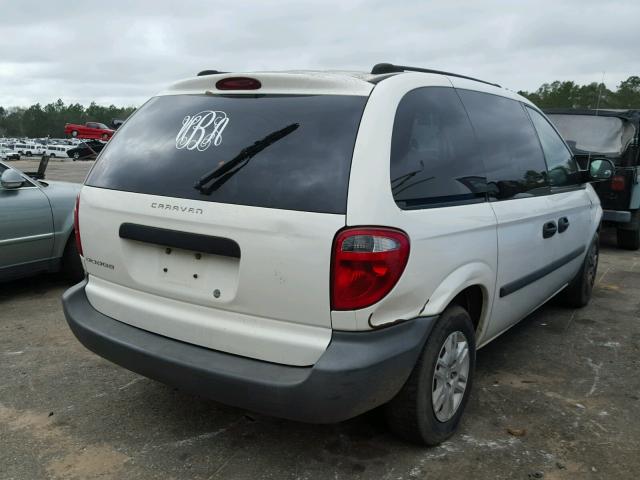 1D4GP25R85B204217 - 2005 DODGE CARAVAN SE WHITE photo 4