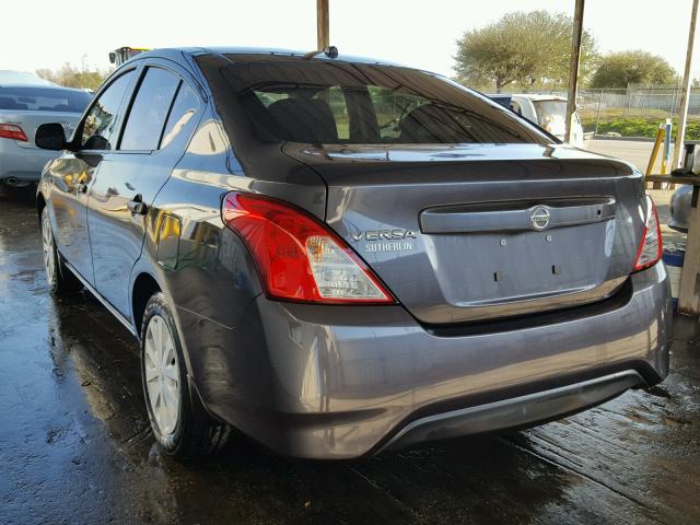 3N1CN7AP7FL931354 - 2015 NISSAN VERSA S GRAY photo 3