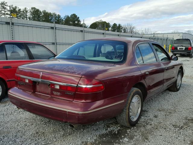 1LNLM97V6VY625689 - 1997 LINCOLN CONTINENTA BURGUNDY photo 4