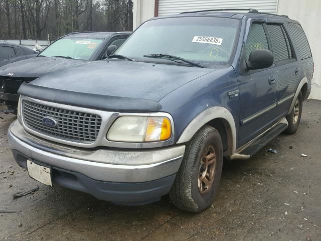 1FMRU15L3YLA09205 - 2000 FORD EXPEDITION BLUE photo 2