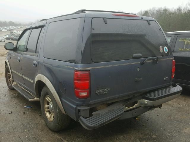 1FMRU15L3YLA09205 - 2000 FORD EXPEDITION BLUE photo 3