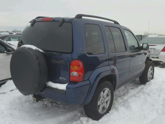 1J8GL58K83W510308 - 2003 JEEP LIBERTY LI BLUE photo 4