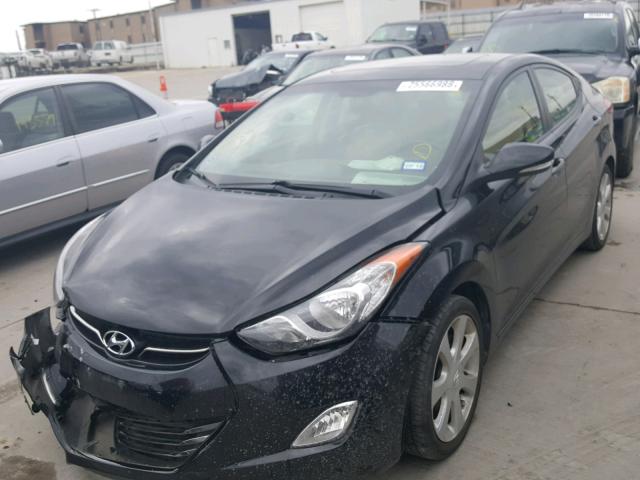 KMHDH4AE9BU165662 - 2011 HYUNDAI ELANTRA GL BLACK photo 2