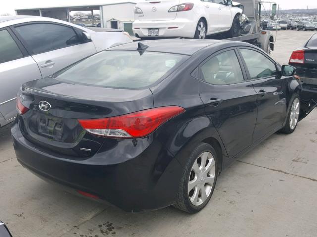 KMHDH4AE9BU165662 - 2011 HYUNDAI ELANTRA GL BLACK photo 4