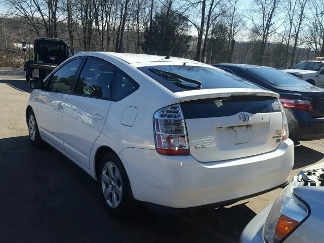 JTDKB20U473289801 - 2007 TOYOTA PRIUS WHITE photo 3