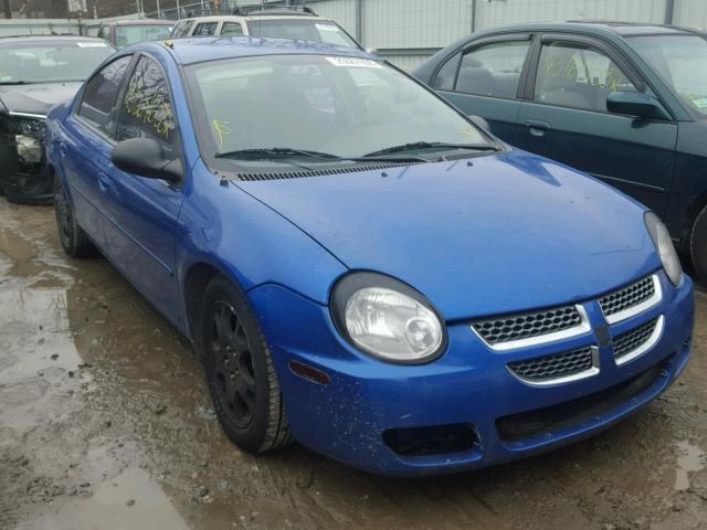 1B3ES56C35D238859 - 2005 DODGE NEON SXT BLUE photo 1