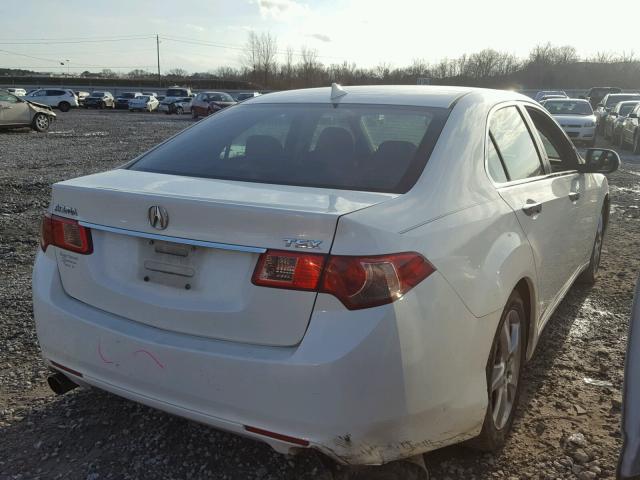 JH4CU2F67BC007164 - 2011 ACURA TSX WHITE photo 4