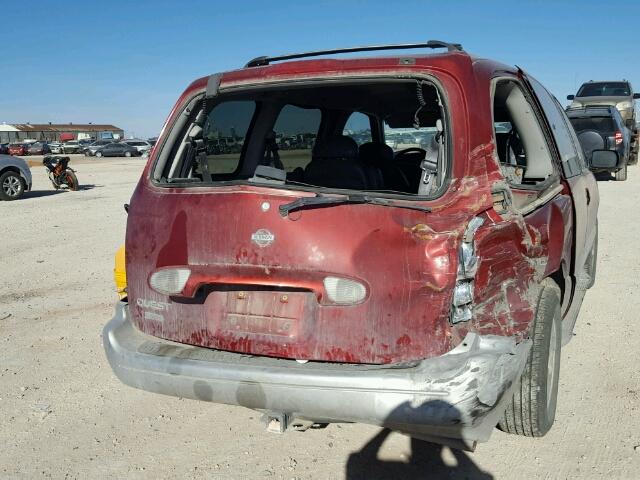 4N2ZN17TX1D821886 - 2001 NISSAN QUEST GLE BURGUNDY photo 9