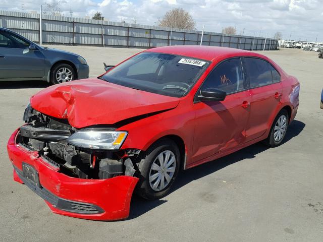 3VW2K7AJ4EM410305 - 2014 VOLKSWAGEN JETTA BASE 红色 照片 2