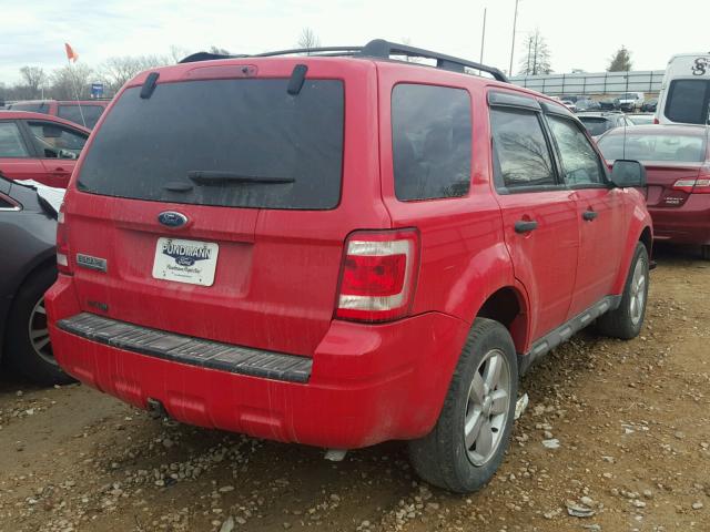 1FMCU03G09KB11252 - 2009 FORD ESCAPE XLT RED photo 4