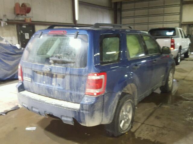 1FMCU02Z28KC39008 - 2008 FORD ESCAPE XLS BLUE photo 4