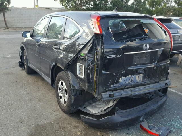 3CZRM3H39DG711378 - 2013 HONDA CR-V LX BLACK photo 3