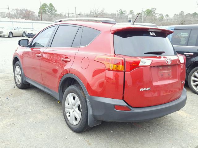 JTMZFREV6FD048229 - 2015 TOYOTA RAV4 LE RED photo 3