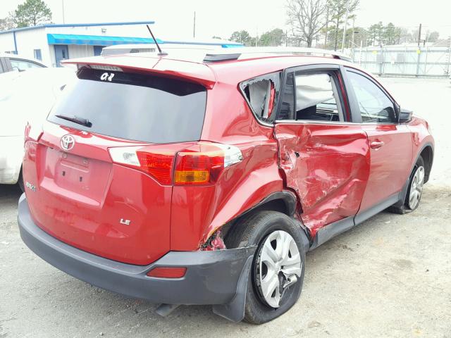 JTMZFREV6FD048229 - 2015 TOYOTA RAV4 LE RED photo 4