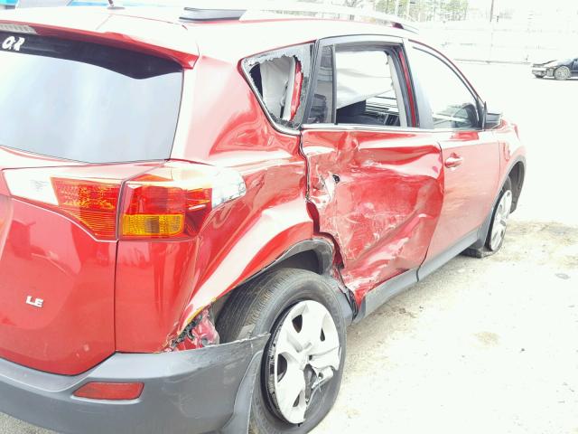 JTMZFREV6FD048229 - 2015 TOYOTA RAV4 LE RED photo 9